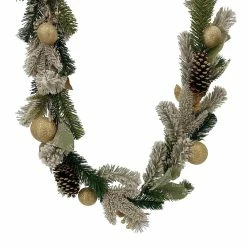 Hot Sale ⌛ 6ft. Gold Ornament Pine & Laurel Leaf Garland by Ashland® 🔥