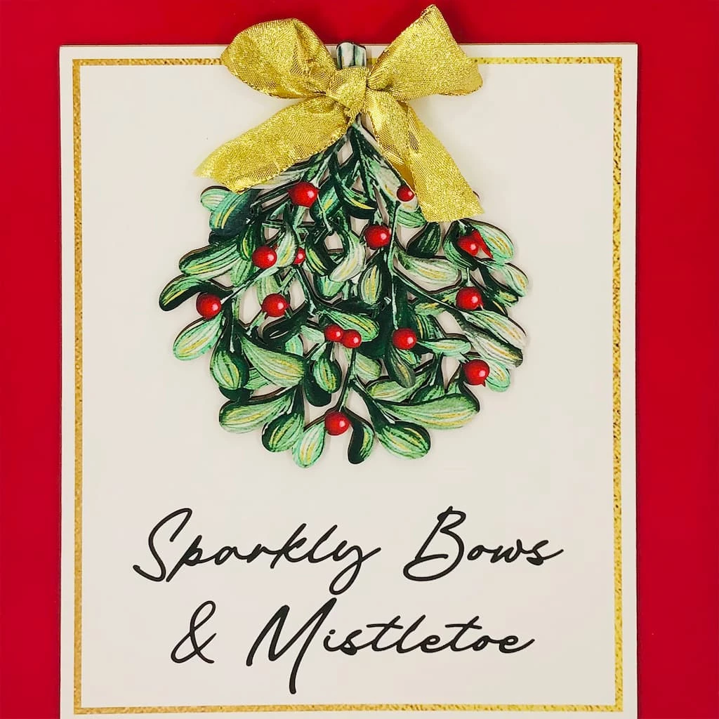 Hot Sale π 12'' Sparkly Bow Mistletoe Wall Décor by Ashland® π 2 Hot Sale π 12'' Sparkly Bow Mistletoe Wall Décor by Ashland® π - Image 2