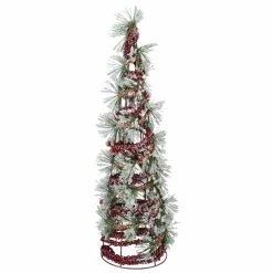 Budget 👍 24" Frosted Pine Leaf & Berry Tabletop Tree by Ashland® ✔️