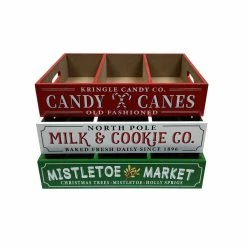 Christmas Decor Collections Shop 7 Coupon ✨ Assorted 18" 🎄 Christmas Tabletop Wood Crate by Ashland® ✔️