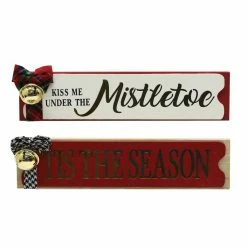 Budget ๐งจ Assorted 11" Mistletoe & Tis The Season Tabletop Sign by Ashland® ๐