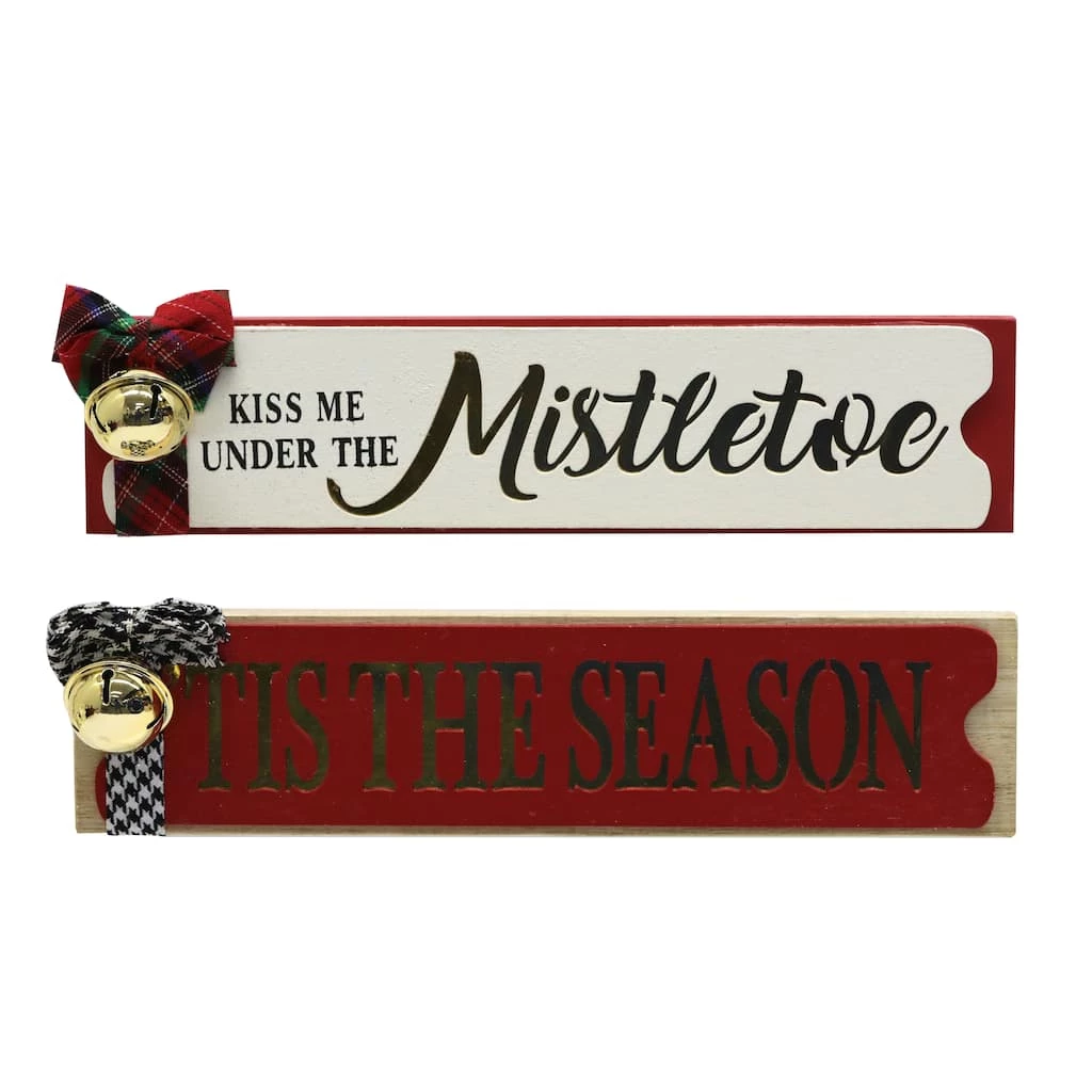 Budget 𧨠Assorted 11" Mistletoe & Tis The Season Tabletop Sign by Ashland® π 1 Budget 𧨠Assorted 11" Mistletoe & Tis The Season Tabletop Sign by Ashland® π
