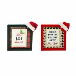 Discount 🔔 Assorted 6.6'' Block Sign with Santa Hat Tabletop Décor by Ashland® 🤩