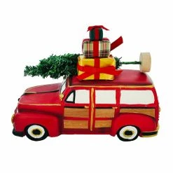 Budget 🌟 11'' Red Car with 🎄 Christmas Tree Tabletop Décor by Ashland® 🎉