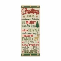 Wholesale ❤️ Christmas Rules Wall Sign by Ashland® 🔔