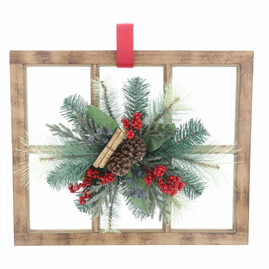 Discount โ๏ธ 22" โ Christmas Wall Pane with Pinecones & Berries by Ashland® ๐ 1 Discount โ๏ธ 22" โ Christmas Wall Pane with Pinecones & Berries by Ashland® ๐