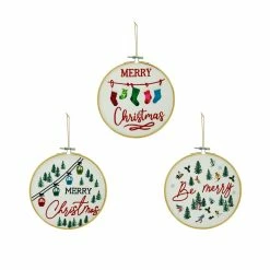 Brand new ⭐ Assorted 🎅 Christmas Greeting Embroidery Hoop Wall Accent by Ashland® 😀