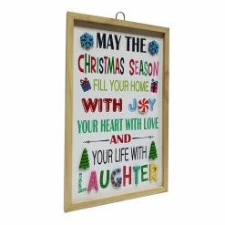 Cheapest ❤️ Life with Laughter 🔔 Christmas Wall Sign by Ashland® 🛒 -Christmas Decor Collections Shop 10700850 2
