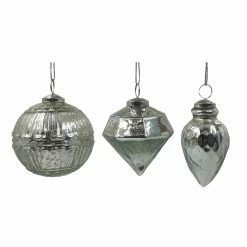 Top 10 😉 Assorted 4" Silver Glass Ornament by Ashland® ⌛