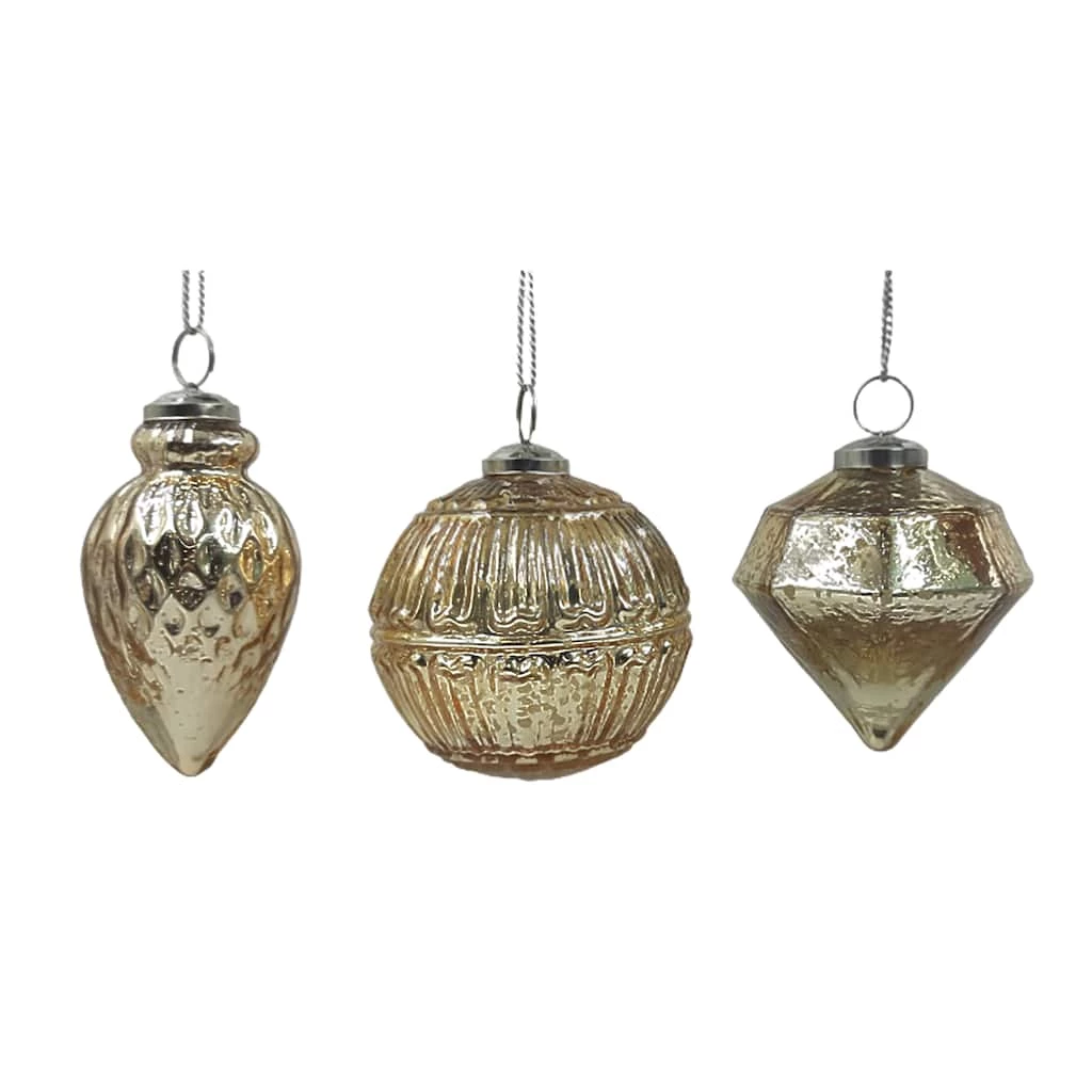 Brand new π Assorted 4" Gold Glass Ornament by Ashland® π€© 1 Brand new π Assorted 4" Gold Glass Ornament by Ashland® π€©