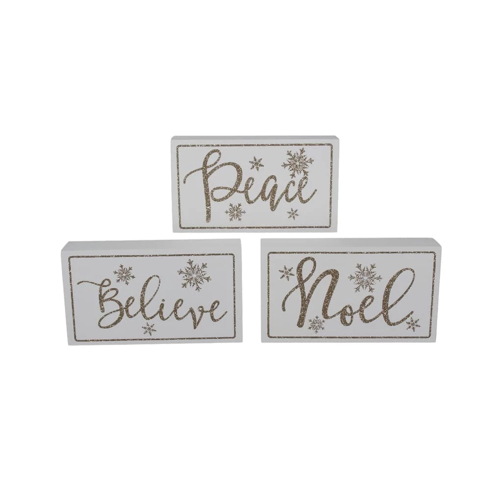 Best deal 😉 Assorted 7'' Believe/Peace/Merry Block Tabletop Décor by Ashland® 🎁 1 Best deal 😉 Assorted 7'' Believe/Peace/Merry Block Tabletop Décor by Ashland® 🎁