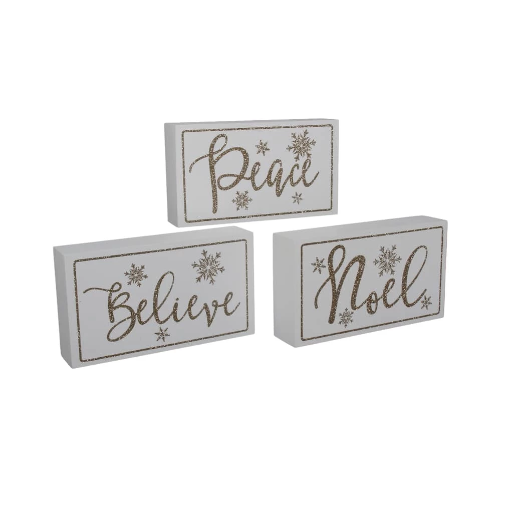 Best deal 😉 Assorted 7'' Believe/Peace/Merry Block Tabletop Décor by Ashland® 🎁 2 Best deal 😉 Assorted 7'' Believe/Peace/Merry Block Tabletop Décor by Ashland® 🎁 - Image 2