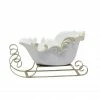 Budget 🌟 12.5" White Sleigh Decoration by Ashland® ⌛