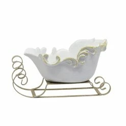 Budget 🌟 12.5" White Sleigh Decoration by Ashland® ⌛
