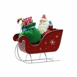 Outlet ๐ 9.5" Santa on Sleigh Decoration by Ashland® ๐