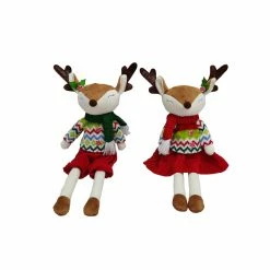 Wholesale 🥰 Assorted 11.5" Fabric Reindeer Decoration by Ashland® 🌟
